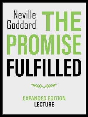 cover image of The Promise Fulfilled--Expanded Edition Lecture